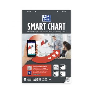 Oxford Smart Chart flipcharblok, ft 65 x 98 cm, pak met 20 vel, blanco