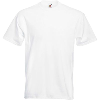 Set van 3x stuks basic wit t-shirt voor heren, maat: L (40/52)