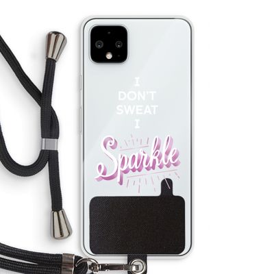 Sparkle quote: Pixel 4 XL Transparant Hoesje met koord