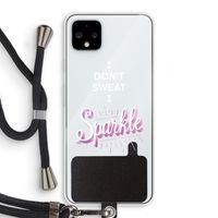 Sparkle quote: Pixel 4 XL Transparant Hoesje met koord