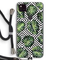 Geometrische jungle: Pixel 4a 5G Transparant Hoesje met koord