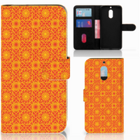Nokia 6 Telefoon Hoesje Batik Oranje - thumbnail