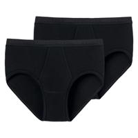 Schiesser Sportslip original 2-Pack met gulp zwart Schiesser Sportslip original 2-Pack met gulp zwart