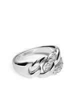 LEO PIZZO bague Groumette en or blanc 18ct ornée de diamants - Argent - thumbnail