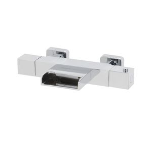 BWS Thermostatische Badkraan Square met Waterval HOH 15 cm Chroom