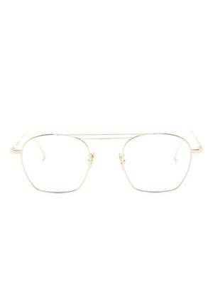 Cutler & Gross lunettes de soleil rondes à double pont - Or