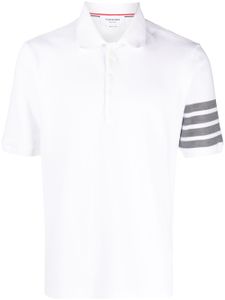 Thom Browne polo à 4 bandes signature - Blanc