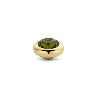 Melano Vivid Basic CZ Steentje Olive | Goud