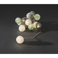 LED cotton balls lichtsnoer nature 3.5cm - thumbnail