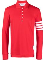 Thom Browne polo à 4 bandes signature - Rouge - thumbnail