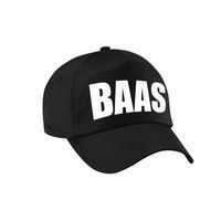 Verkleed Baas pet / cap zwart voor jongens en meisjes   -