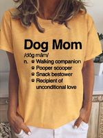 Funny Dog Mom Casual Crew Neck Top - thumbnail