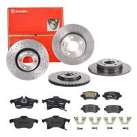 Remmenset, remschijf BREMBO, Remschijftype: Geperforeerd, Inbouwplaats: Achteras: , u.a. für Vauxhall, Opel - thumbnail