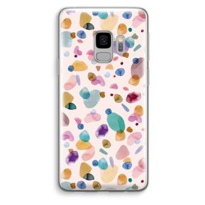 Terrazzo Memphis Pink: Samsung Galaxy S9 Transparant Hoesje