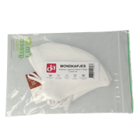 Easyessentials Mondkapje katoen 2-laags wit 2 Stuks