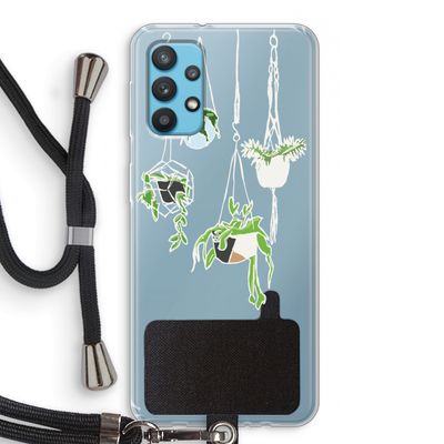 Hang In There: Samsung Galaxy A32 4G Transparant Hoesje met koord