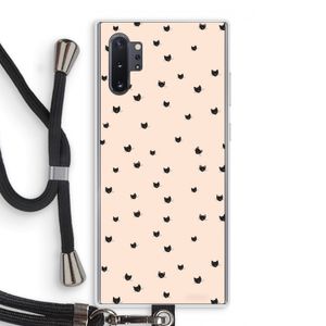 Kleine kattenkopjes: Samsung Galaxy Note 10 Plus Transparant Hoesje met koord