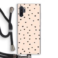Kleine kattenkopjes: Samsung Galaxy Note 10 Plus Transparant Hoesje met koord