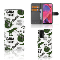 Telefoonhoesje met Pasjes voor OPPO A54 5G | A74 5G | A93 5G Dinosaurus