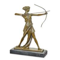 BRONZEN SCULPTUUR VAN DIANA DE JAGERES