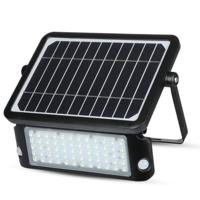 V-TAC VT-787-10 Zwarte Solar schijnwerpers - IP44 - 10W - 1100 Lumen - 4000K