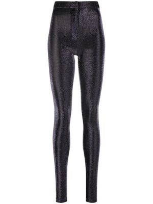 ZEYNEP ARCAY pantalon skinny à effet pailleté - Bleu