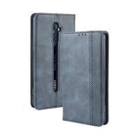 Voor oppo Reno2 F/Reno2 Z magnetische Buckle retro Crazy Horse textuur horizontale Flip lederen draagtas met houder & kaartsleuven & fotolijstjes (bla