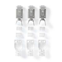 Nedis RJ45-Connector | RJ45 Pass Through | 10 Stuks | Grijs / Wit / Zwart | 1 stuks - CCBW89390GY - CCBW89390GY - thumbnail