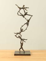 Bronzen beeld Menselijke toren, 46 cm - thumbnail