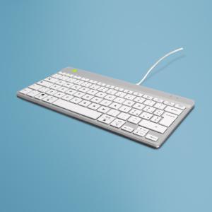 R-Go Tools Ergonomisch toetsenbord R-Go Compact Break, compact toetsenbord met pauzesoftware, QWERTY (IT), bedraad, wit