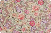 Unique Living placemat flowers 28.5x43.5cm taupe