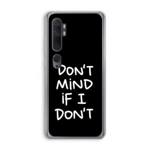 Don't Mind: Xiaomi Mi Note 10 Pro Transparant Hoesje