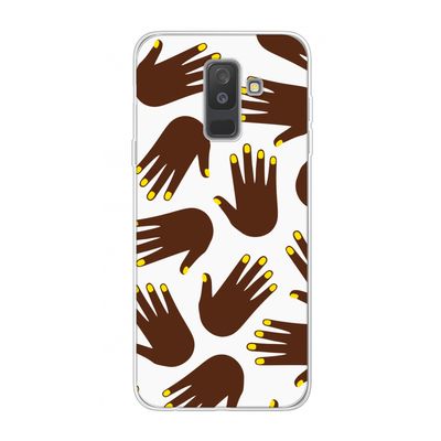 Hands dark: Samsung Galaxy A6 Plus (2018) Transparant Hoesje