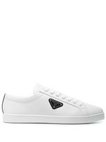 Prada baskets Brushed en cuir - Blanc