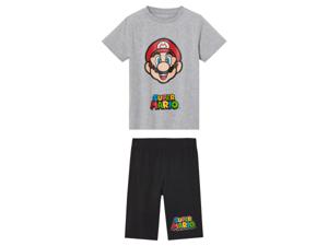 Super Mario Brother Jongens pyjama (110/116, Grijs/zwart)
