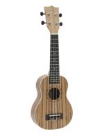 DIMAVERY UK-400 Ukulele, soprano, "Zebrawood"