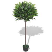 VidaXL Kunst laurierboom plant met pot 125 cm groen