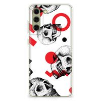 Silicone Back Case Samsung Galaxy S21FE Skull Red - thumbnail