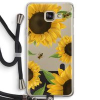 Sunflower and bees: Samsung Galaxy A5 (2016) Transparant Hoesje met koord