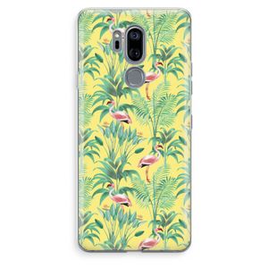 Flamingo party: LG G7 Thinq Transparant Hoesje