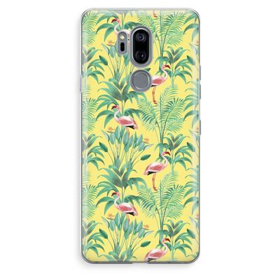 Flamingo party: LG G7 Thinq Transparant Hoesje