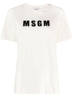 MSGM T-shirt met logoprint - Beige