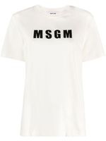 MSGM t-shirt en coton à logo imprimé - Tons neutres