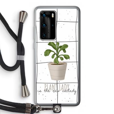 Kamerplant op vensterruit: Huawei P40 Pro Transparant Hoesje met koord