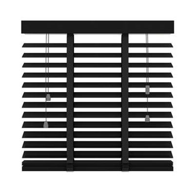 Fenstr jaloezie hout 50 mm zwart - 180x180 cm - Leen Bakker
