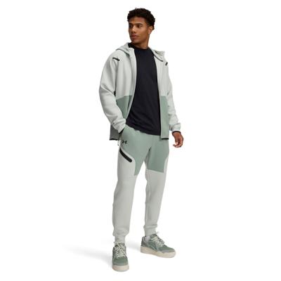 Under Armour Unstoppable Fleece Joggingpak Hooded Full-Zip Grijs Mintgroen Grijs