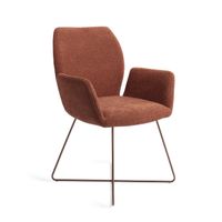 Jesper Home Eetkamerstoel 'Misaki' Cross Rose, kleur Cosy Copper