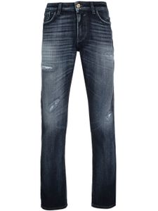 Emporio Armani jean droit à effet délavé - Bleu