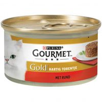 Gourmet Gold Hartig Torentje met rund natvoer kat (85 g) 48 x 85 g - thumbnail