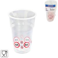 Folat drinkbekers wegwerp 65 jaar 350 ml 10 stuks | 24 stuks